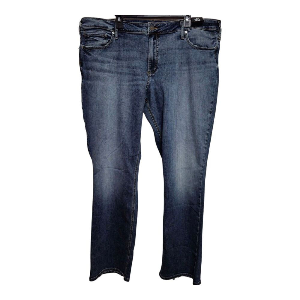 Silver Jeans Womens Size 24W Blue Power Stretch Denim Britt Curvy Bootcut NEW